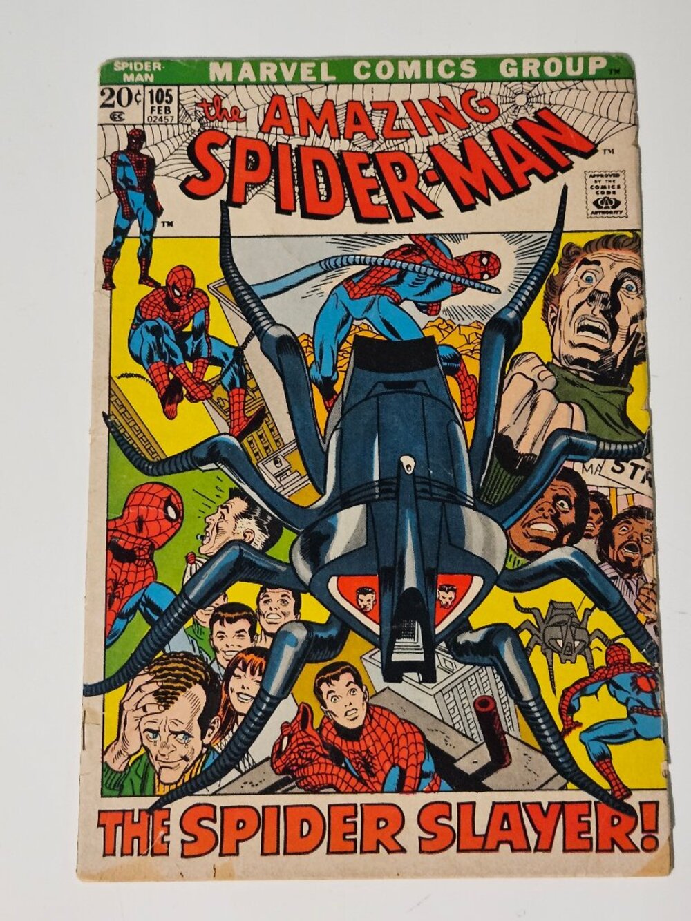 Amazing Spider-Man #105 (Marvel Comics, 1972) Spider Slayer - Stan Lee Gil Kane